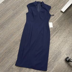 Maggy London blue classy midi dress size 2 brand new with tags